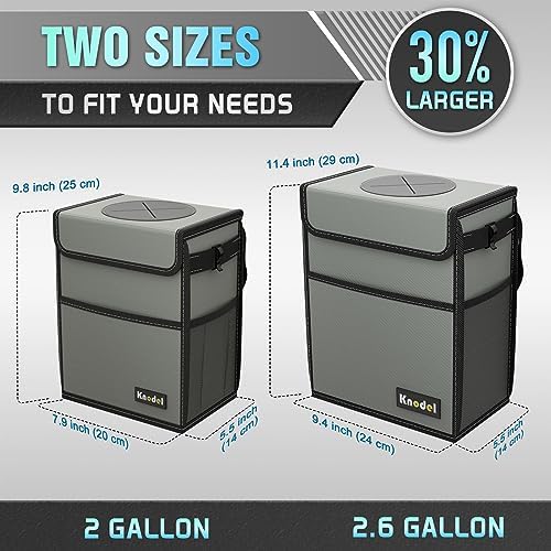K KNODEL Car Trash Can with Lid, Car Garbage, Bin and Bag - Image 2