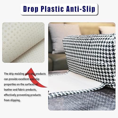 Velvet Recliner Headrest Pillow, Non-Slip Neck Support, Houndstooth - Image 3