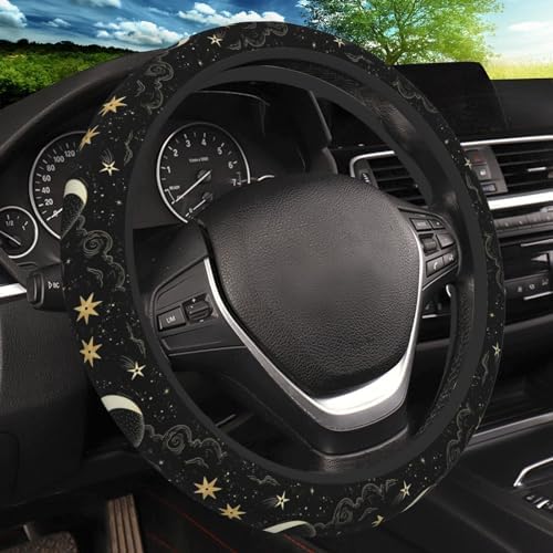 KARREAL Stars Clouds Moon Steering Wheel Cover by Unknown