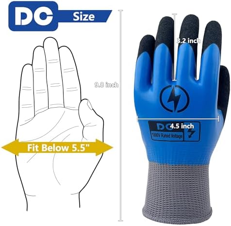DongChu Insulated Electrician Gloves 1000V Coated Work Gloves - Image 5