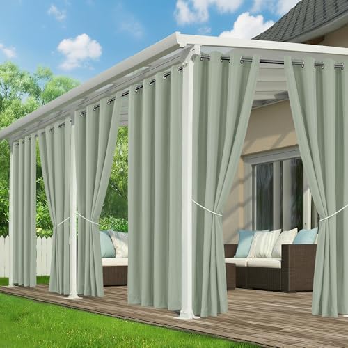 Patio Curtains Outdoor Waterproof, Privacy Drapes by RichSets