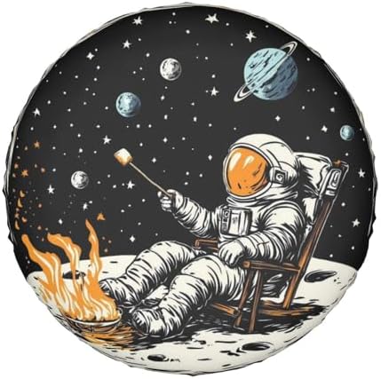 Astronaut Marshmallow Spare Tire Cover Wheel Protectors Weatherproof Sun - Image 2