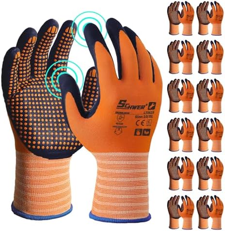 Schwer 12 Pairs Safety Work Gloves by SCHWER