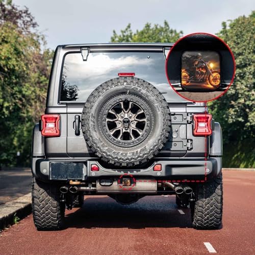 Skull Motorcycle Flames Tow Hitch Covers Heavy Duty Rubber Trailer Hitch Cover - Image 6