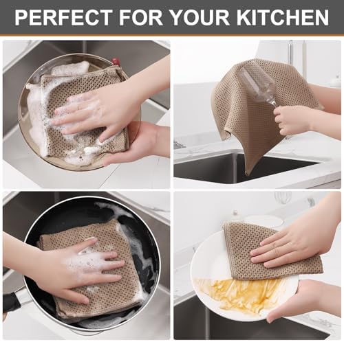 Kitinjoy 100% Cotton Waffle 6-Pack Kitchen Towels - Image 4