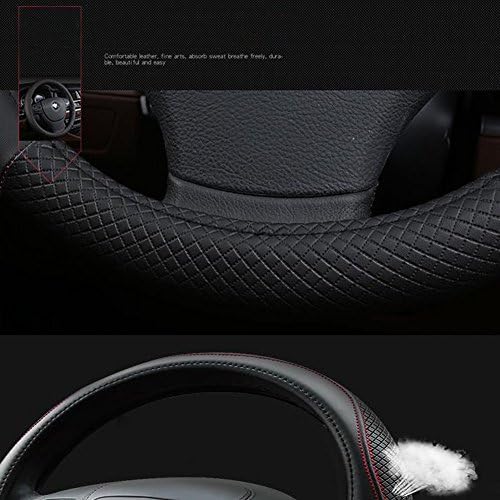 SHIAWASENA Car Steering Wheel Cover, Universal 15 Inch Fit, Anti-Slip & - Image 5