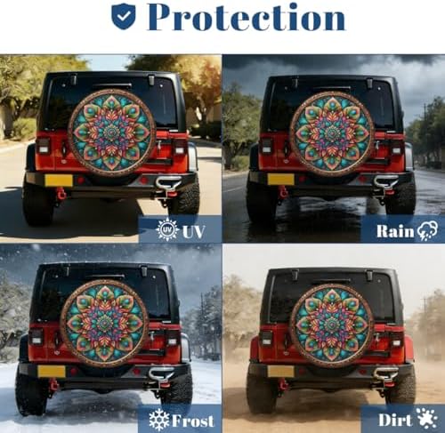 Mandala Spare Tire Cover Waterproof Dust-Proof Spare Wheel Covers - Image 7