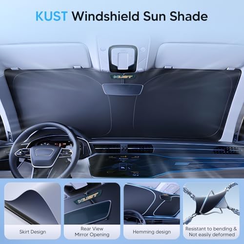 KUST Windshield Sun Shade for 2019-2025 2026 Chevrolet Chevy Silverado/GMC - Image 4