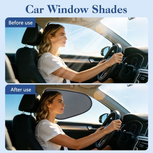 2-Pack Car Window Shades, Foldable Static Cling Car Shades - Image 3