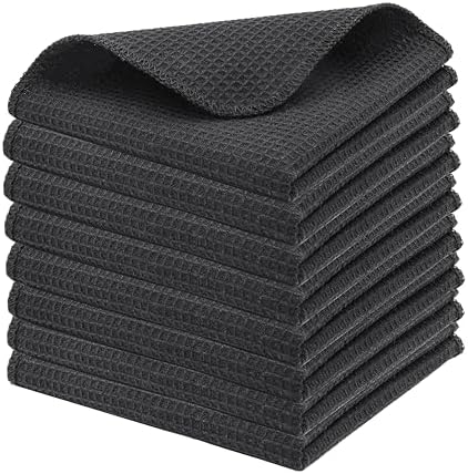 PurpleEssences Solid Kitchen Cloths, Dish Cloth 12x12 Set of 8 by PurpleEssences
