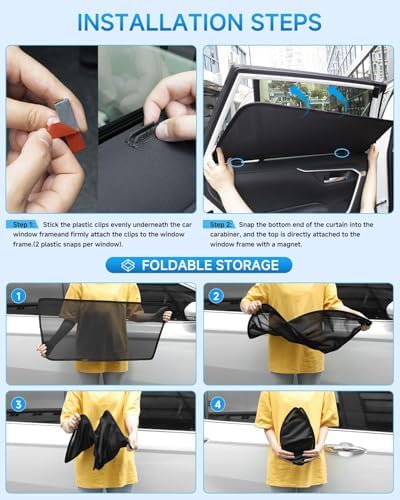 Car Window Shades for Chevy Silverado, UV & Heat Blocker, Privacy Protection - Image 4