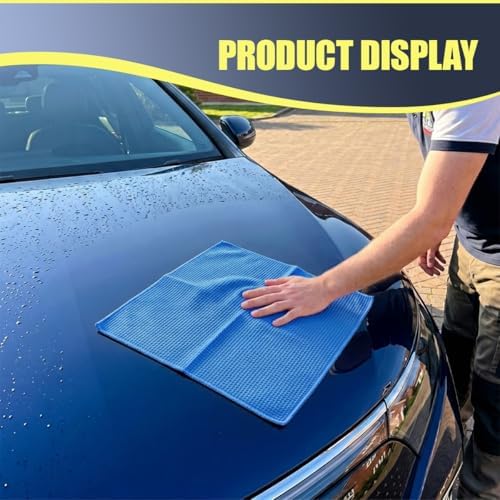 3PCS Microfiber Car Towels, 15x15 Inch, Highly Absorbent Waffle Weave Drying - Image 6