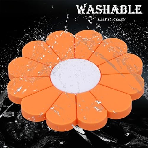 2-Pack Car Cup Holder Coaster Inserts, Daisy Shape, 2.75 Inch Non-Slip Silicone - Image 5