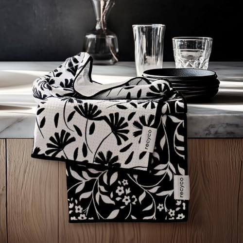 RECYCO Waffle Kitchen Towel Set of 2 by RECYCOHOMECOLLECTION
