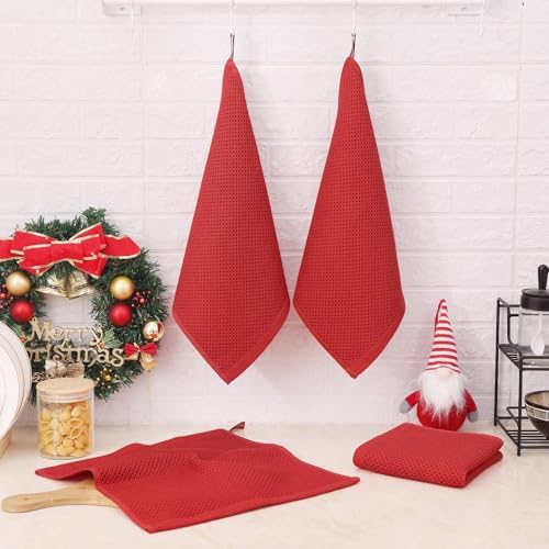 Kitinjoy 100% Cotton Waffle 8-Pack Kitchen Towels - Image 6