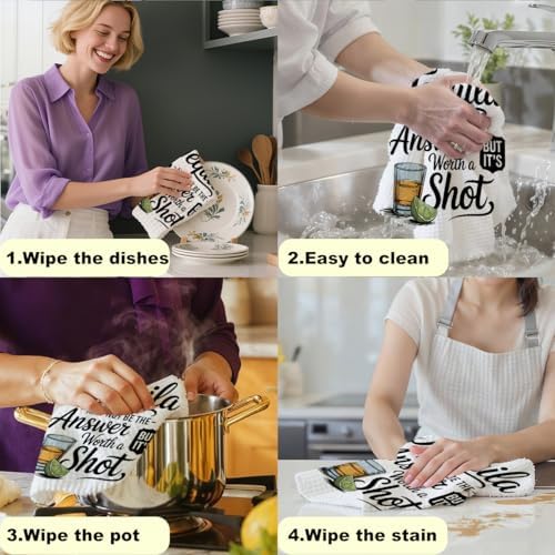 Tequila Gifts, Funny Kitchen Towels, Tequila Accessories Hand Towels - Image 6