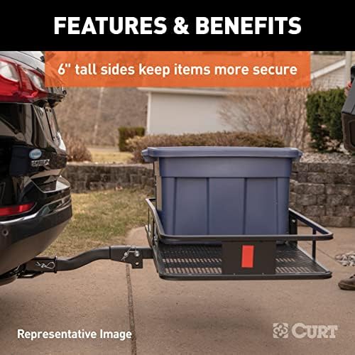 CURT 18152 Cargo Basket Hitch Trailer Hitch Cargo Carrier, 500 lbs. Capacity - Image 5