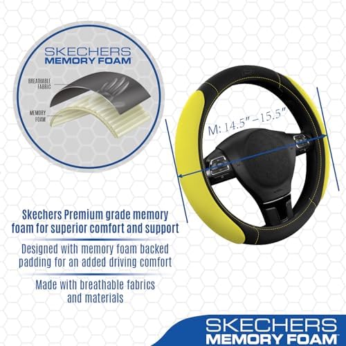 Skechers Steering Wheel Cover, Memory Foam Car Steering Wheel Cover, - Image 3