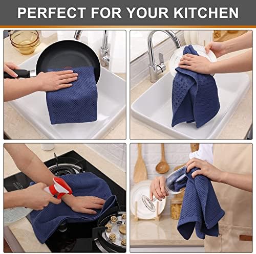 Kitinjoy 100% Cotton Waffle 8-Pack Kitchen Towels - Image 4