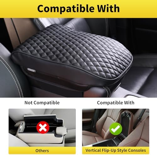WEIHAO Large Car Arm Rest Cover Pad, 13.8x10.7x2.2 inch Oversize Car Armrest - Image 5