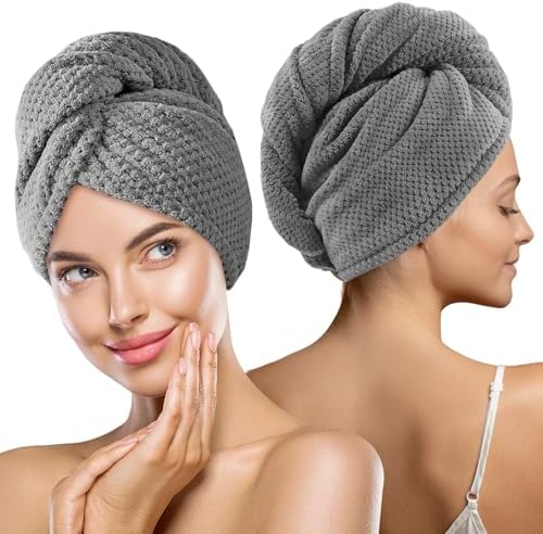 MaopaoBeauty 2 Pack Hair Drying Towels, Hair Towel Wrap, Absorbent Microfiber by BESTCHOICEFORYOU%EF%BC%81