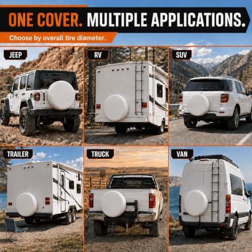 30-31 inch Spare Tire Cover, Universal Fit - Image 6