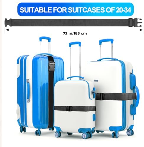 Luggage Straps for Suitcases, TSA Approved, Adjustable & Versatile, Sturdy - Image 3