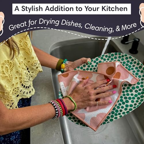Double-Sided Microfiber Washcloths, Waffle Weave Kitchen Washcloths - Image 3