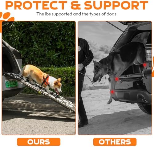 Upgraded Dog Ramp for Car 71"x17.2" Wide Portable Folding Pet Ramp - Image 3