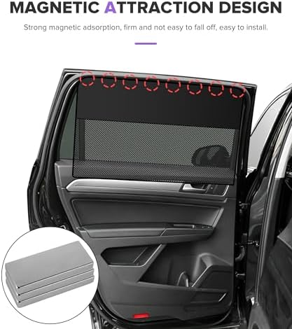 Car Shades for Side Windows, Car Accessories Magnetic Automotive Side Window - Image 6