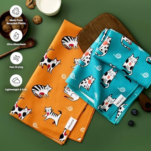 RECYCO Waffle Kitchen Towel Set of 2 - Image 3