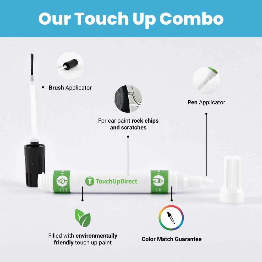 TouchUpDirect 202 Black Compatible with Toyota Exact Match Touch Up Paint Combo - Preferred Kit