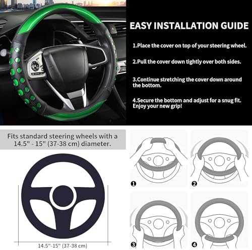 PU Leather Car Steering Wheel Cover - Image 5