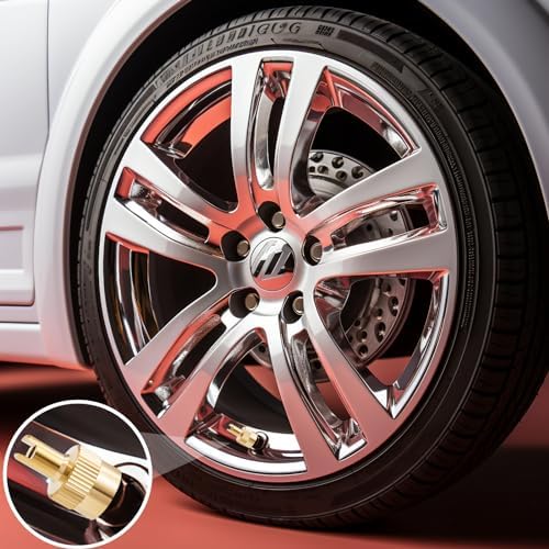 6PCS Tire Valve Stem Caps, Nickel Brass Slotted Slot Valve Stem Caps - Image 4