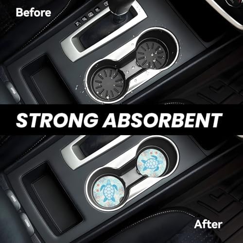 Sea Turtle Ocean Car Coasters for Cup Holder - Image 4