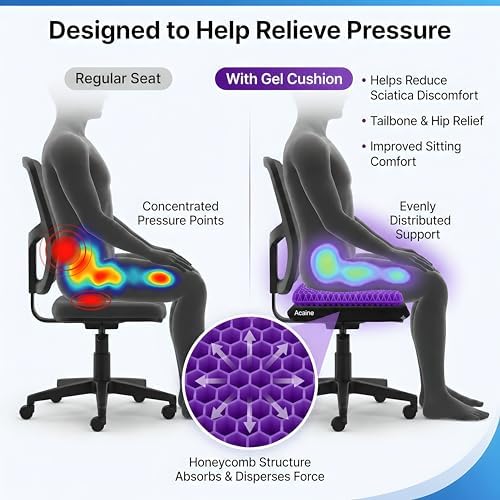Extra Thick Large Pure Gel Seat Cushion - Image 4