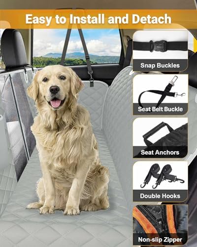 Victoper Dog Car Seat Cover, 600D Heavy Dute Car Seat Cover - Image 2