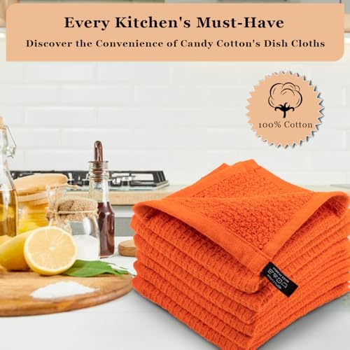 Dish Towels|Kitchen Dish Cloths Two-sided Waffle Terry|12x12 Inches 100% Cotton - Image 2
