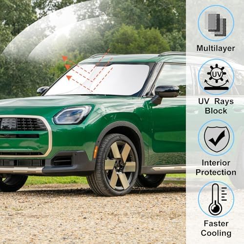 Windshield Sun Shade for 2017-2026 Mini Countryman Cooper F60 - Image 2
