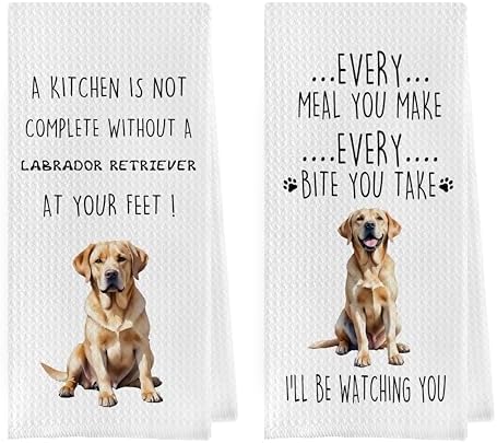 Gqtt Labrador Retriever Dish Towels Set by Geqtt