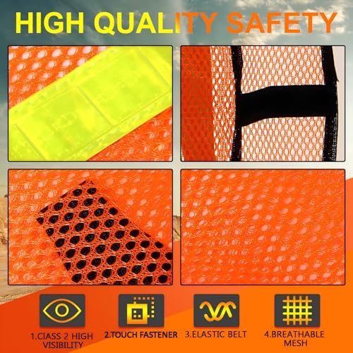 Haysandy 100 Pcs High Visibility Reflective Safety Vest - Image 3