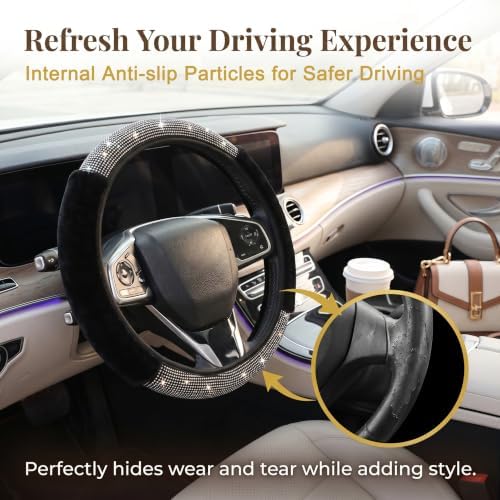 Bling Fluffy Steering Wheel Cover - Image 5