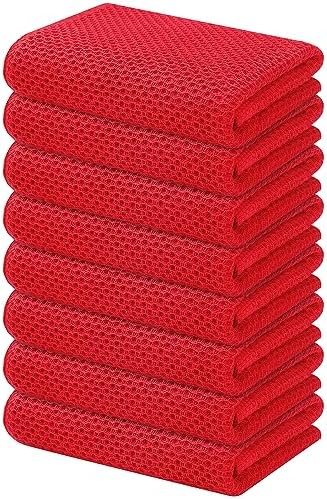 Kitinjoy 100% Cotton Waffle 8-Pack Kitchen Towels by Kitinjoy