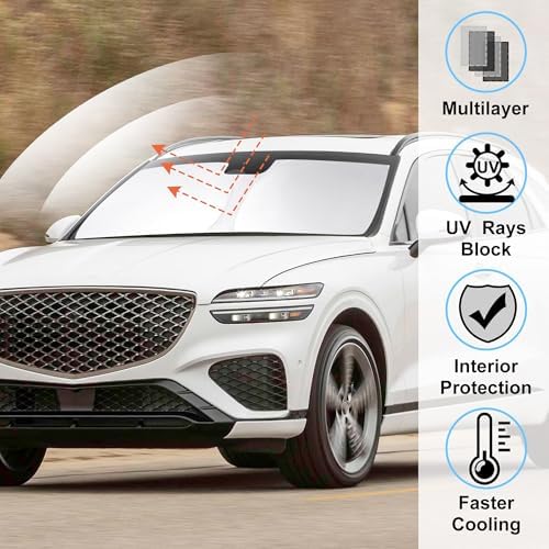 Windshield Sun Shade Sunshade for 2022-2025 2026 Genesis GV70 - Image 2