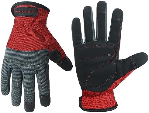 HANDLANDY Work Gloves for Men & Women, Utility Mechanic Working Gloves Touch by HANDLANDY