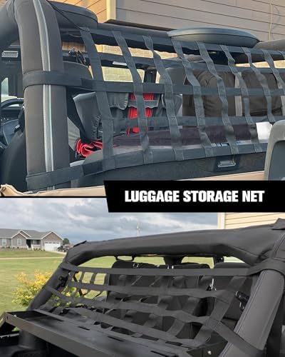 ​Aochuang Top Mesh Roof for Jeep Cargo Net Hammock for Jeep Wrangler - Image 5