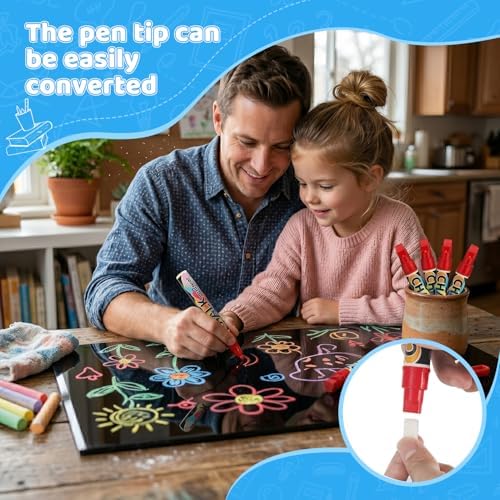 4PCS Red Jumbo Liquid Chalk Markers Erasable 10mm Reversible Tip - Image 5