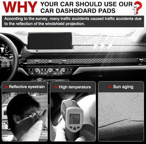 Autorder Dashboard Cover Mat for Honda Accord 2023-2025 2026 Accessories Dash - Image 2