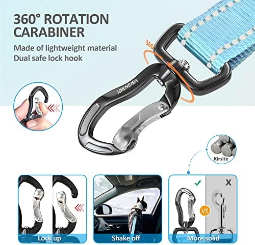 IOKHEIRA Dog Seatbelt, Adjustable, Reflective, Bungee Buffer, Large/Medium/Small - Image 3