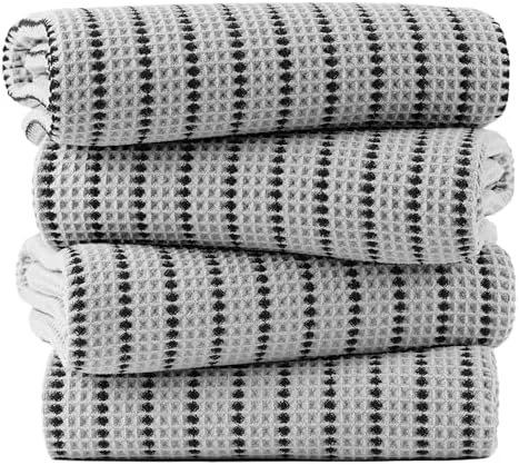 POLYTE 430 GSM Poly Blend Microfiber Quick Dry Waffle Bath Towel, 30x60 in by Polyte